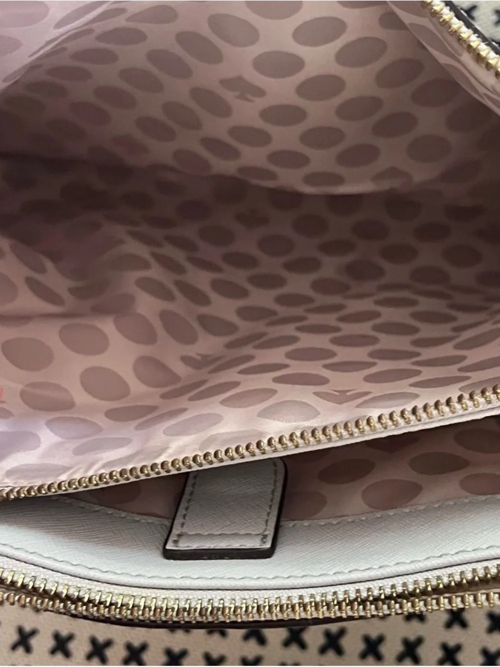 Kate Spade Grey Tote Purse — Saffiano Tote with Gold Hardware - Picture 7 of 8